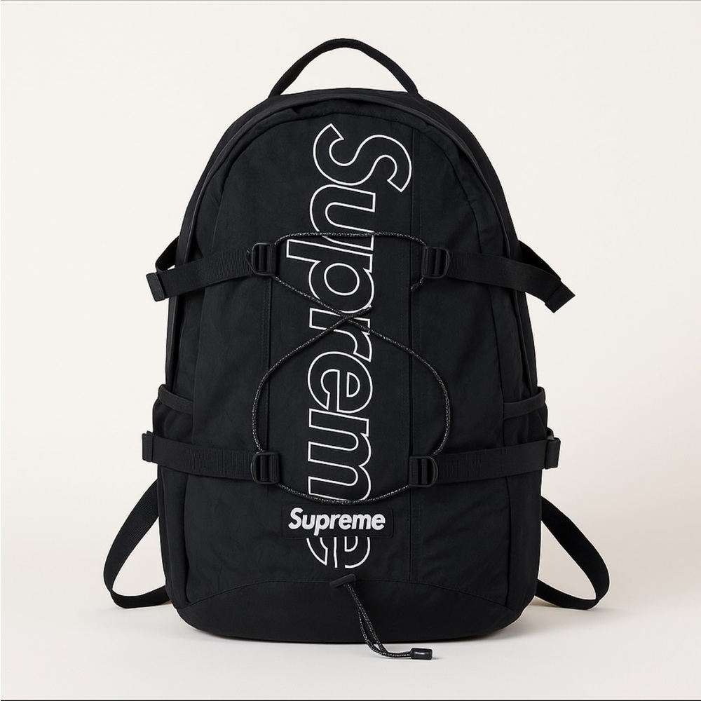 Supreme Logo Black Backpack
